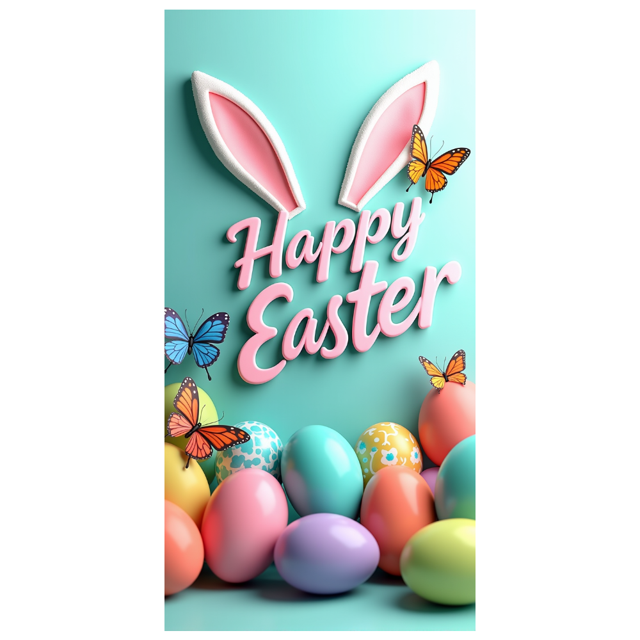 Easter Bunny Spring Celebration Festive Backdrop Banner Decorations Egg Party Supplies Photography Props Background