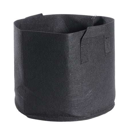 5 Gallon Plant Grow Bags Non-woven Aeration Pots Container with Strap Handles for Nursery Garden and Planting - Black