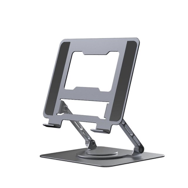 Foldable Computer Stand With 360 Rotating Base, Ergonomic Laptop Riser