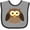 Heather and Black, variant on Inktastic Owl Fat Brown Boys or Girls Baby Bib