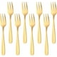 thumbnail image 1 of Tenedores de cóctel, acero inoxidable 18/10, 3 dientes, aperitivos, mini ensalada del desierto, tenedores de frutas, juegos de 8 piezas, 5,5 pulgadas, 1 of 5