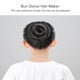 thumbnail image 3 of Moño Donut Hair Maker Natural Realista Firmemente Fijado Donut Hair Fold Wrap Snap para Fiesta Marrón Oscuro, 3 of 5