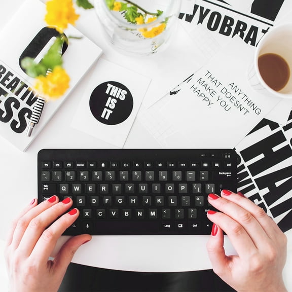 Etereauty 1 Sheet Keyboard Sticker Universal English Letter Keyboard Label Accessory