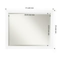 thumbnail image 4 of Cabinet White Narrow Beveled Wood Bathroom Wall Mirror, 4 of 10