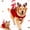 Style-A, variant on Santa Dog Costume, Santa Rider Pet Christmas Costume, Christmas Pet Outfit Cozy Holiday Party Wear with Reindeer Hood Design, Style-A, S