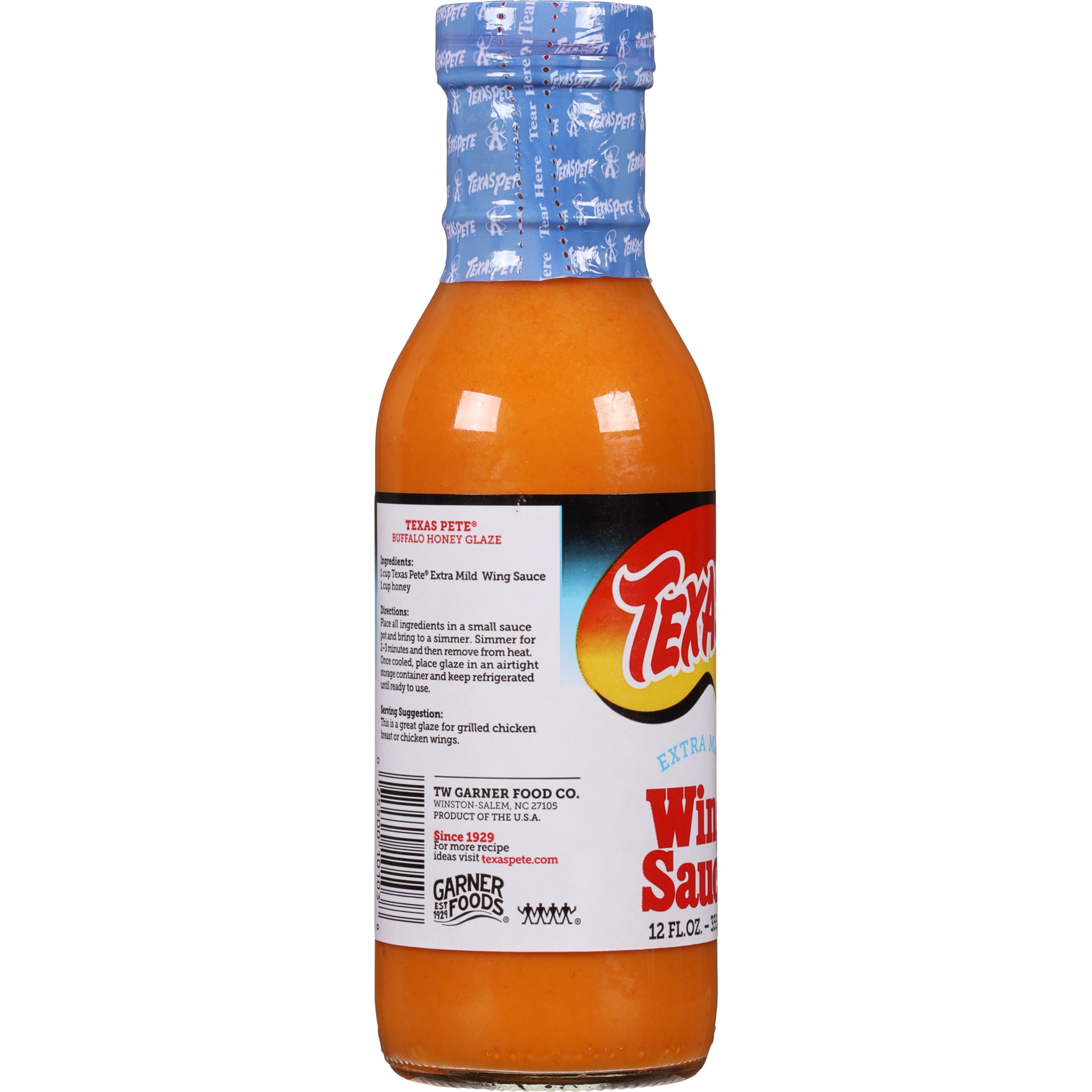(2 pack) Texas Pete Extra Mild Gluten-Free Wing Sauce 12 fl oz