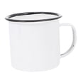 thumbnail image 4 of Taza de café esmaltada, taza de té, taza de agua, regalo de inauguración de la casa, taza para beber, taza de leche para el hogar, oficina, apartamentos, bebidas de mesa Blanco, 4 of 9
