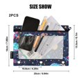 thumbnail image 3 of Space Stars Planet Rocket 2 Pack Pencil Pouch for 3 Ring Binder Smooth Zipper Folders with Pockets Clear Window Pencil Case, 3 of 6
