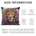 thumbnail image 5 of COMIO  Lion Throw Pillow Covers Set of Soft Safari Print Throw Pillowcases for 3D Wild Animal Pattern Pillow Cases Cushion Covers Wildlife Style Decor Colorful Cushion Cases Room Decor, 5 of 5
