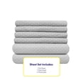 thumbnail image 4 of Juego de sábanas Sweet Home Collection Queen Dot, 6 piezas, gris, 4 of 5
