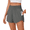 Dark Gray, variant on Women's High Waisted Running Shorts Mesh Liner Athletic Shorts Quick Dry Gym Workout Shorts with Zip Pocket