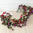 thumbnail image 4 of Ratán de peonía artificial al por mayor de ratán de flores decorativas en el ático de la casa de familia, tubería de agua de aire acondicionado enrollando una pequeña enredadera de rosas (3 peonías de primavera-atardecer) Sailing Electrónica, 4 of 4