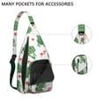 thumbnail image 2 of Artistic Frog & Floral Sling Backpack – Watercolor Tree Frog, Mushroom & Forest Print Crossbody Bag for Travel, Hiking & Everyday Use, 2 of 3