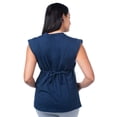 thumbnail image 2 of Playera Maternidad Algodón Cómoda Ropa Embarazo Playera Mujer Básica Sin Mangas Color Azul Marino, 2 of 4