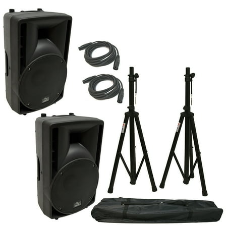 (2) Harmony Audio HA-C10A Pro DJ 10  Powered 400W PA Speaker XLR Cable (2) Stand price history on PriceWatchPro