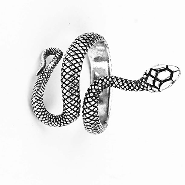 Minnieouse Anillos de tamaño ajustable Tendencia de modelado de animales Anillo de amistad exagerado abierto Suministro de joyería de aleación Ropa, zapatos y accesorios Miscelánea Plata antigua
