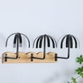 thumbnail image 3 of Shoreew Wall Mounted Wig Hanger Rack Wooden Storage Organizer Strong Load-bearing Simple Installation Wig Display Holder, 3 of 6
