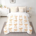 thumbnail image 2 of Castle Fairy Orange Ribbon Bow Bedding Comforter Set,Polka Dots King Bedding Sets, 2 of 8