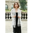 thumbnail image 3 of RIIQIICHY Womens Floral Lace Scarf Pashmina Scarves for Women Shawls and Wraps for Evening Dresses White, 3 of 6