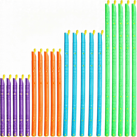 ACDANC 20Pcs Bag Sealer Slide Sticks 4 Sizes Reusable Plastic Chip Clips,Airtight Watertight Stay Fresh Bags Sealing Stick Closure Rods Easy Kitchen Food Storage Clip(4 Colors)