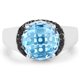 thumbnail image 3 of 4.94 Carat Genuine Baby Swiss Blue Topaz and Black Diamond .925 Sterling Silver Ring QJ Model, 3 of 3