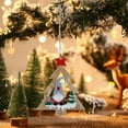 thumbnail image 5 of Feltree Wooden Hollow-Out Christmas Ornaments with Cute Gnome Designs for Tree, Wall, and Shelf Decorations, 5 of 8