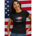 thumbnail image 2 of Independence Day July 4Th Shaped T-Shirt Women -Image by Shutterstock, Female XX-Large, 2 of 4