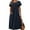 Dark Blue, variant on ZANZEA Women O-Neck Short Sleeve Pleated Party Kaftan Long Dress Summer Casual Loose Sundress