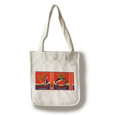 Murrays Best Brand Salmon Label - Alaska (100% Cotton Tote Bag - (Best Totes For Work 2019)