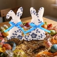 thumbnail image 4 of Decorations Blue and White Porcelain Fabric Rabbit Ornament, Easter Decoration for Holiday Party Table Centerpiece Rkxzt, 4 of 9