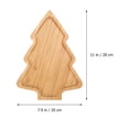 thumbnail image 4 of 1 Pc Christmas Service Plate Cartoon Home Dish Bamboo Salad Plate (Wood Color), 4 of 7