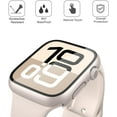 thumbnail image 4 of [2 Pack] Waterproof Hard Case with Tempered Glass Compatible with Apple Watch Series 11 (2025) Series 10 46mm, Ultra-Thin Anti-Fall Cover for iWatch Screen Protector, Crystal Transparent, 4 of 9