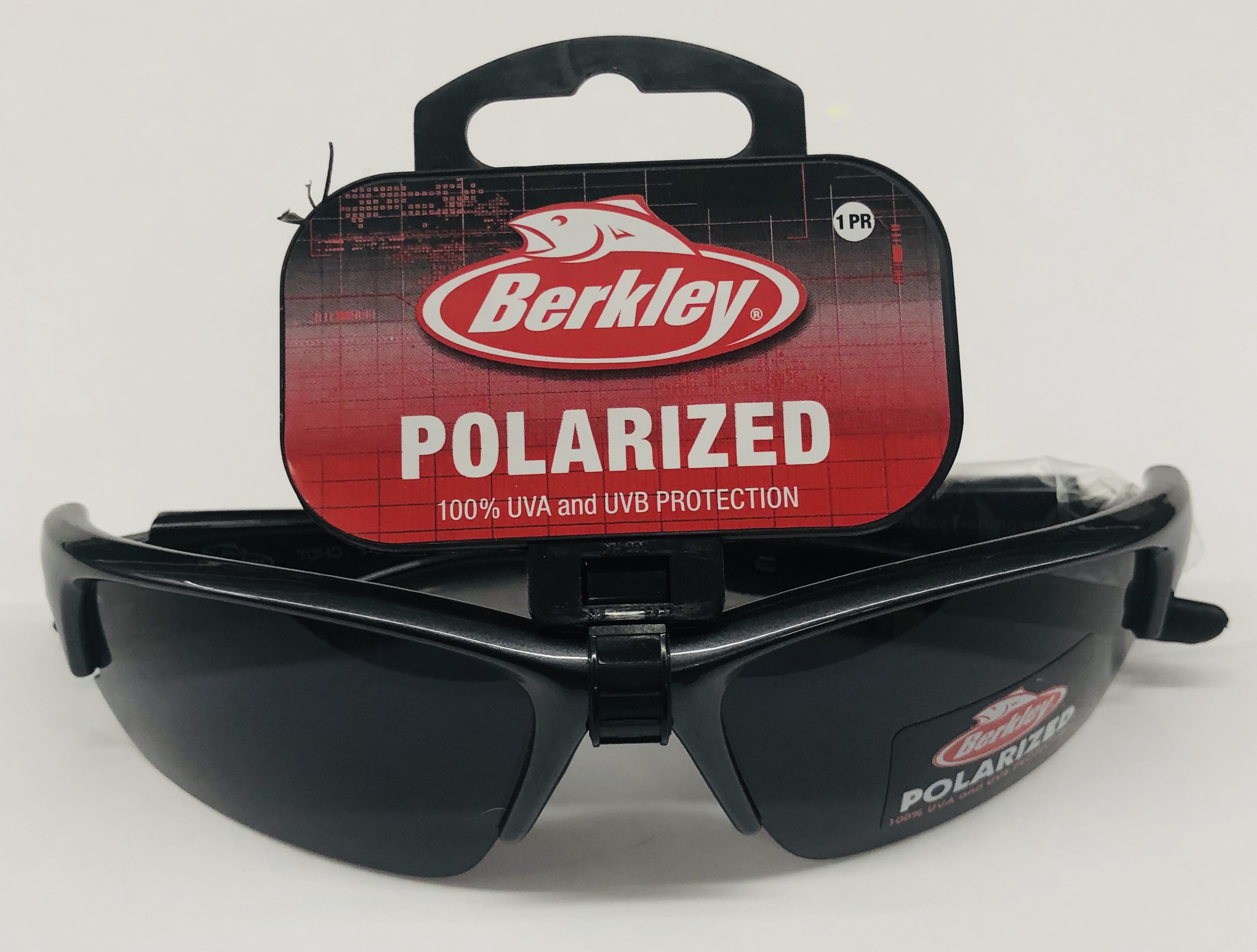 Berkley Polarized Sports Sunglasses, Unisex; Charcoal / Smoke, Adult