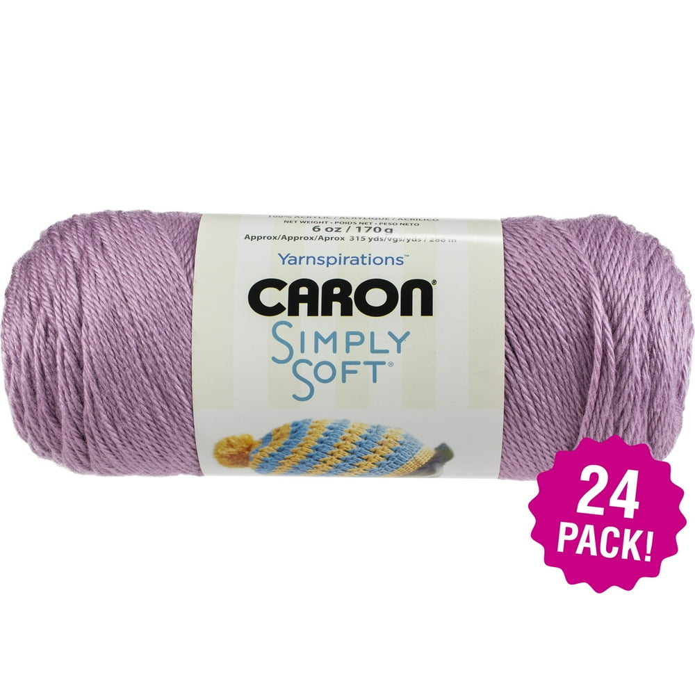 Caron Simply Soft Collection Yarn Blackberry, Multipack of 24