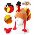 thumbnail image 2 of Hikkcos Sombrero de Pavo de Acción de Gracias y 3 Paquetes de Collares de Cuentas Disfraz de Cabeza de Pavo Sombrero de Gobbler de Felpa para Disfraces de Trote de Acción de Gracias Fiesta Juego de Ro, 2 of 5