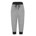 thumbnail image 4 of ABATAB Women's Capri Sweatpants Joggers Summer Casual Sports Cropped Pants Lounge Low Waisted Athletic Capri Trousers with Pockets, 4 of 5