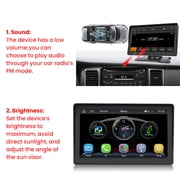 Podofo 7 Inch Protable Apple Carplay Car Screen, Wireless Android Auto Dash Mount, Car GPS Navigation System with Mirror Link/Bluetooth/FM Transmitter/USB + 12LED Backup Camera