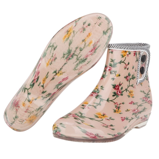 Botas de lluvia antideslizantes para mujer, botas de lluvia impermeables con estampado antideslizante para mujer, botas de lluvia con funcionalidad versátil