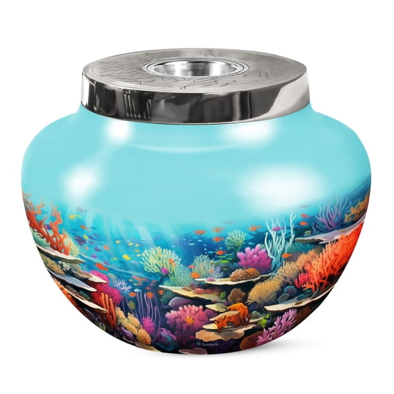 KARYLIZ Reef Ash Urn - Urn For Human Ashes Adult - Burial Urns For Cremated Remains (Size - 10 INCH)