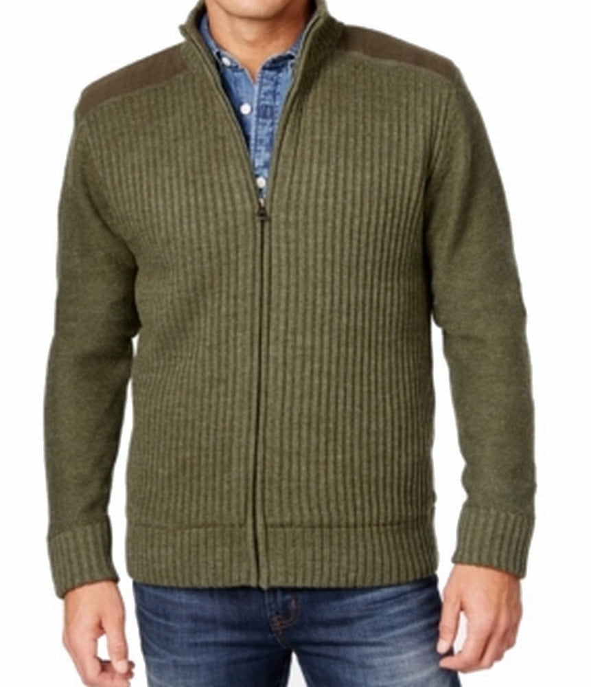 olive green mens sweater