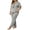 d2036_Gray, variant on Zormilly Pajamas for Women Set Short Sleeve Collared Shirts Wide Leg Pants Plus Size Lounge Sets Soft Comfy Sleepwear, XL-5XL