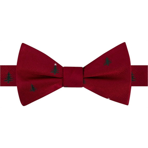 Tommy Hilfiger Mens Tree Star Self-tied Bow Tie, Red, One Size