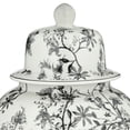 thumbnail image 3 of Dahlia Studios Prentiss 21" High Black and White Ceramic Ginger Jar with Lid, 3 of 9