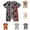 Black, variant on Baby Rompers Western Cowboy Style Short Sleeve One Piece Jumpsuit For Newborn Infant Toddler Wear Baby Onesies Grey