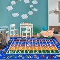 thumbnail image 2 of Ottomanson Educational ABC Alphabet 5x7 Non-Slip Area Rug for Kids Playroom, 5' x 6'6", Blue, 2 of 10
