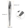 thumbnail image 2 of Uxcell 2pcs Precision Ceramic Tweezer 4.9" Stainless Steel Tweezers Anti-Static Flat Head, 2 of 6