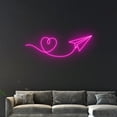 thumbnail image 3 of Handmadetneonsign Travel Destination Neon Sign, Airplane Neon Led Wall Art Decor, Airplane Wall Decor, 3 of 4