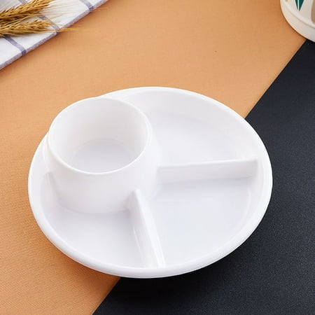 

Mingyiq Dinner plates Three separate plastic plates for household children adult