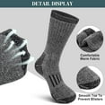 thumbnail image 2 of KOITHOT 3 Pack Merino Wool Socks for Men & Women, Thermal Boot Warm Hiking Socks, 2 of 6