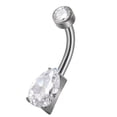 thumbnail image 3 of segolike Belly Button Rings 10mm 1.6mm Accessories Barbell Gifts Rhinestones Titanium 14G White, 3 of 9